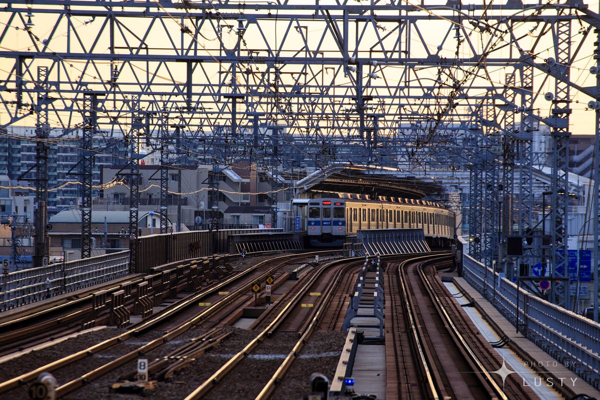 저녁놀이 타오르던 후타코타마가와역(二子玉川駅)